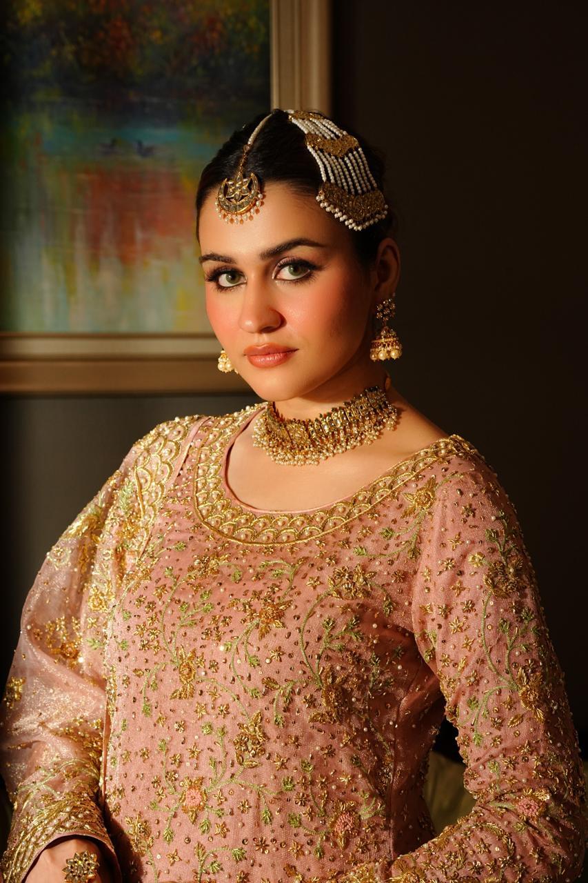 Farshi Gharara in Tea Pink